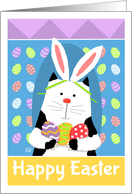 Happy Easter from the Easter Kitty Bunny card