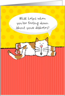 Encouragement for Child with Diabetes Cute Cat Warm Fuzzy card