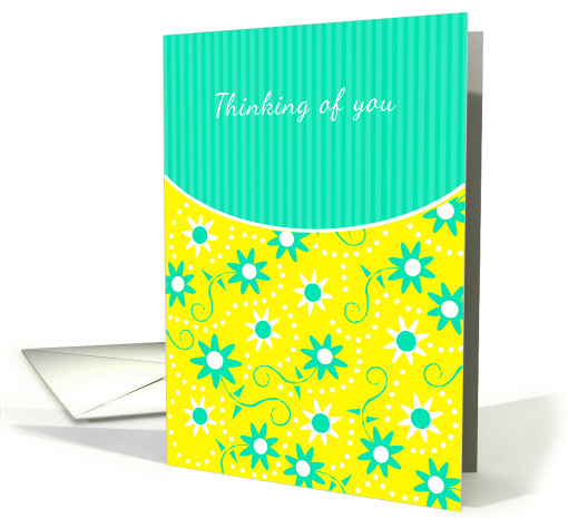 Bright Colorful Thinking of You Friend Card Floral... (1287668)