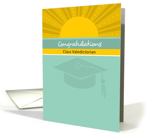 Congratulations Class Valedictorian Stylized Sunrise card (1292396)
