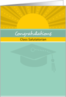 Congratulations Class Salutatorian Stylized Sunrise Card