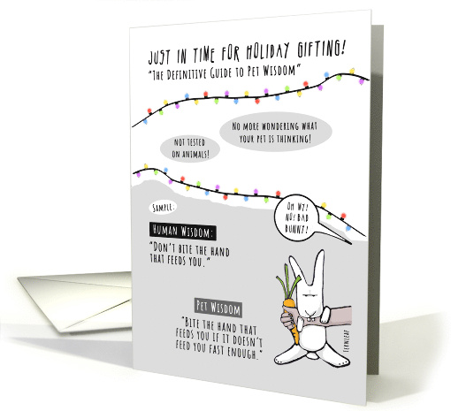 Feisty Rabbit and Pet Wisdom for Holidays card (1751976)