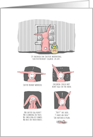 Cute Easter Bunny Rainy Day Solution card