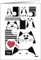 Heart and a Cat Staring at You Valentine’s Day card