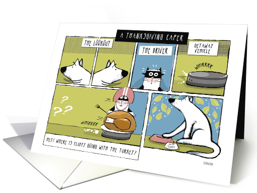 Dog Cat Thanksgiving Caper card (1793628)