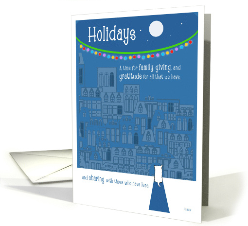 Holidays and Family Remember Less Fortunate Pets card (1803820)