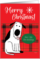 Christmas Dog Ate the Stockings card