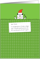 Cat Tells Santa Nice is a Challenge card