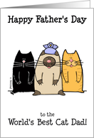 Happy Father’s Day World’s Best Cat Dad card