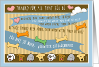Thank You Dog Rescue Volunteers and Foster Parents