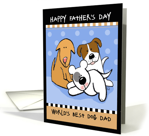 Happy Father's Day World's Best Dog Dad card (423354)