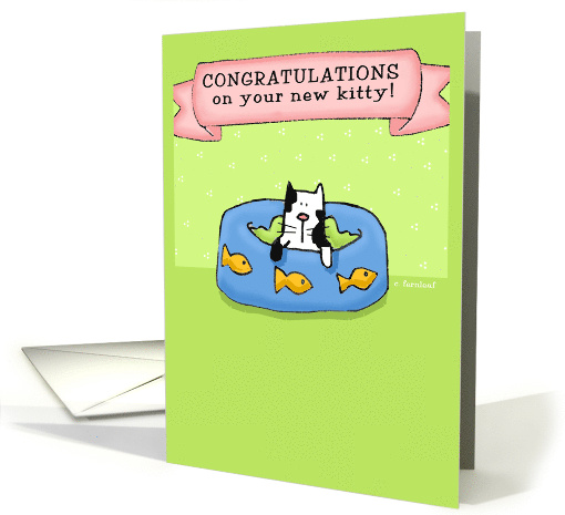 Cute Congratulations on Your New Kitten Cat card (425797)