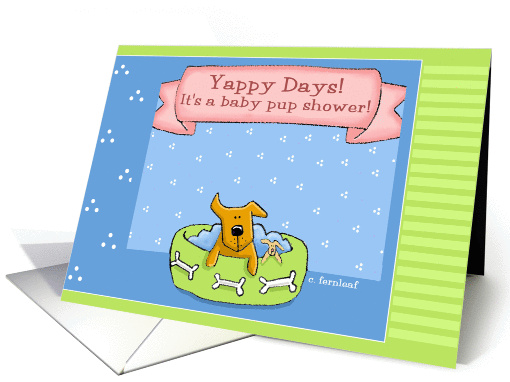 New Puppy Shower Invitation Yappy days card (425809)