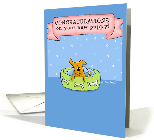 Cute Congratulations on Your New Puppy card (425813)