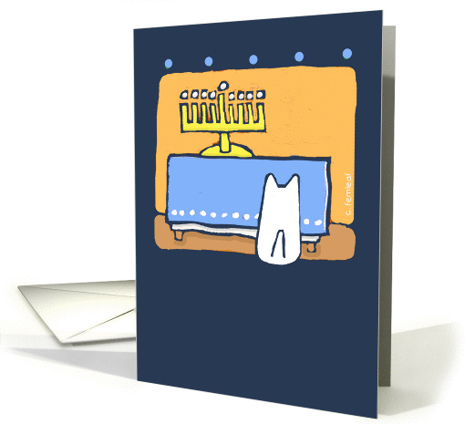 Happy Hanukkah, Dog Pets Menorah card (535637)