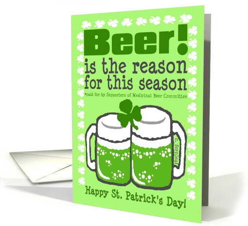 Beer, Green Beer, Happy St. Patrick's Day card (567055)