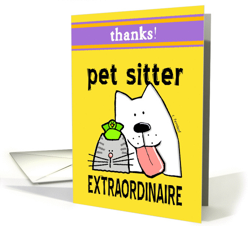 Thanks, Thank-You, Pet Sitter, Dogs, Cats, Birds card (610814)