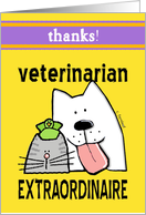 Veterinarian Extraordinaire Thanks card