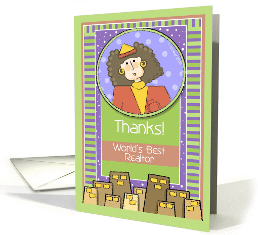 Thanks, Thank-You, Real Estate Agent, Realtor, Female card (685220)