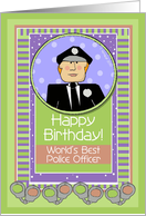 Happy Birthday, Police Officer, Male card