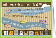 Thanks, Thank-You, Pets, Cat card