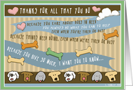 Thank You for Caring Dogs in Need card