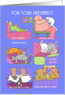 Pregnancy Maternity Prenatal Funny Cats card