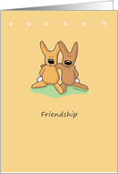 Friends, Friendship, Rabbits card