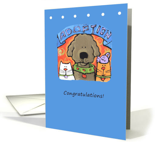 Congratulations Pet Adoption Say Dog Cat Bird card (849605)