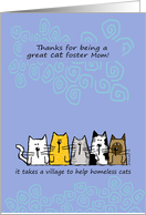 Thanks Cat Foster Mom Say Cats card
