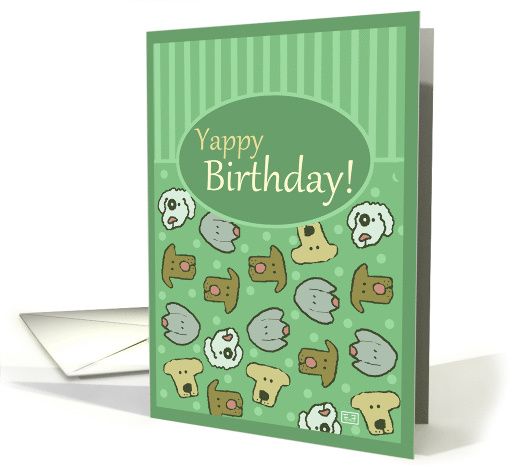 Happy Birthday Yappy Birthday Dog Centered Design card (866356)