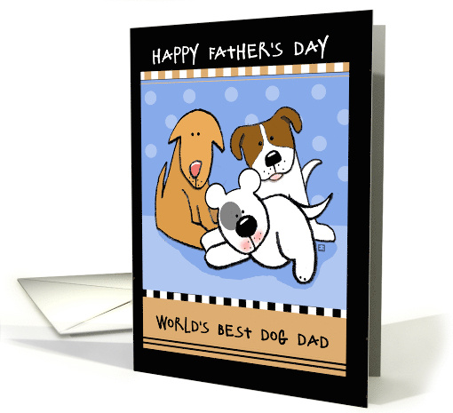 Happy Father's Day World's Best Dog Dad card (935056)