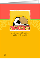 Lost Without Friends and Cat card