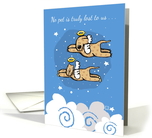 Sympathy Pet Loss Cat Angels Dog Angels card (936145)