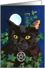 The Witch’s Cat, Halloween card