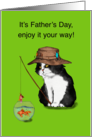Fishing Cat Fathers Day card