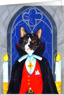 Cat Dracula, Halloween card