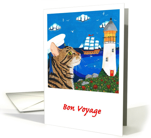 Bon Voyage, Sailor Sam (Cat and Lighthouse) card (1292388)
