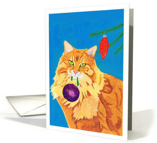 The Stolen Bauble, Christmas, Cat with bauble card (1452684)