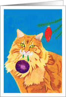 The Stolen Bauble, Christmas, Cat with bauble card