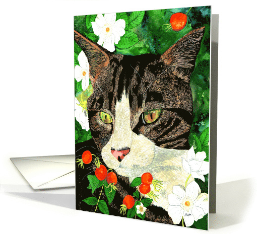 Remembering Charlie Birthday Card for Tabby Cat Lovers card (1610778)