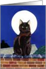 The Bewitching Hour (Black Cat and full moon at Hallowe’en) card