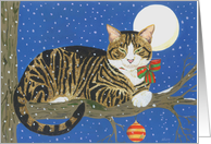 A Christmas Cheshire Cat card