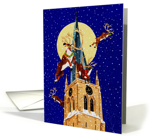 Reindeer Dance Over Chesterfield (Christmas) card (890357)
