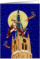 Reindeer Dance Over Chesterfield (Christmas) card