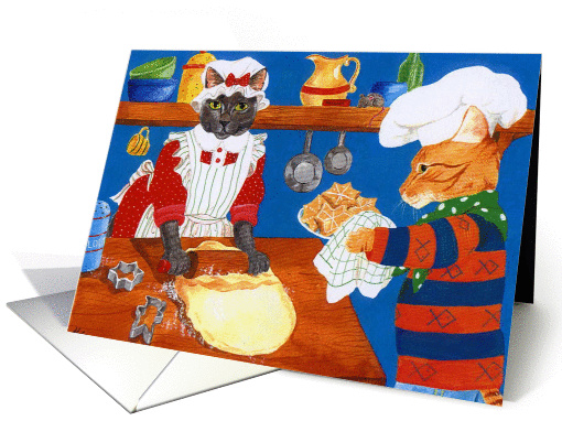 Mocha and Dumpling Make Biscuits card (92728)