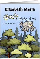 Thinking of you at summer camp - customize for any name card