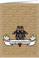 Congratulations - Gay Wedding Couple card