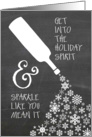 Get Into the Holiday Spirit Blackboard Style card