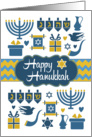 Hanukkah Icons - Happy Hanukkah card